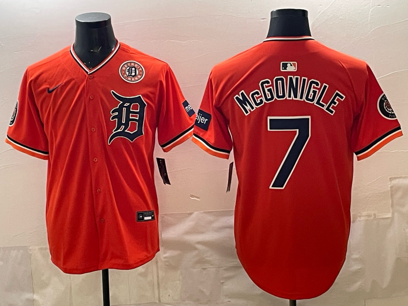 Men Detroit Tigers #7 McGonigle orange Nike 2026 MLB Jersey 0401002->detroit tigers->MLB Jersey